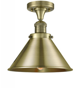 Briarcliff - 1 Light - 10 inch - Antique Brass - Semi-Flush Mount (3442|517-1CH-AB-M10-AB)