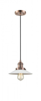 Halophane - 1 Light - 9 inch - Antique Copper - Cord hung - Mini Pendant (3442|201C-AC-G1-LED)