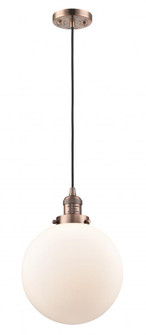 Beacon - 1 Light - 10 inch - Antique Copper - Cord hung - Mini Pendant (3442|201C-AC-G201-10)
