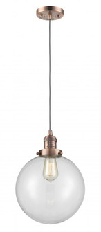 Beacon - 1 Light - 10 inch - Antique Copper - Cord hung - Mini Pendant (3442|201C-AC-G202-10)