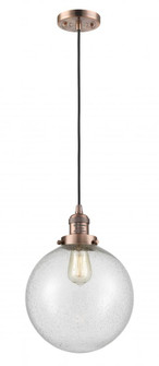 Beacon - 1 Light - 10 inch - Antique Copper - Cord hung - Mini Pendant (3442|201C-AC-G204-10-LED)
