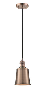 Addison - 1 Light - 5 inch - Antique Copper - Cord hung - Mini Pendant (3442|201C-AC-M9-AC-LED)