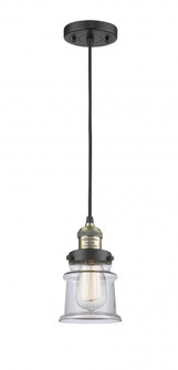 Canton - 1 Light - 5 inch - Black Antique Brass - Cord hung - Mini Pendant (3442|201C-BAB-G182S)