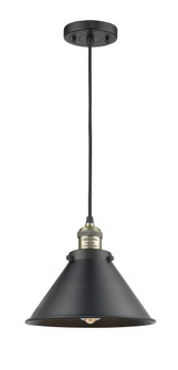 Briarcliff - 1 Light - 10 inch - Black Antique Brass - Cord hung - Mini Pendant (3442|201C-BAB-M10-BK)