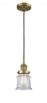 Canton - 1 Light - 5 inch - Brushed Brass - Cord hung - Mini Pendant (3442|201C-BB-G182S)