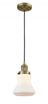 Bellmont - 1 Light - 6 inch - Brushed Brass - Cord hung - Mini Pendant (3442|201C-BB-G191-LED)