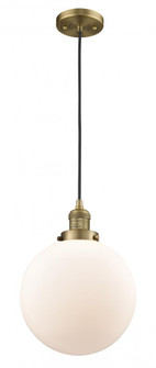 Beacon - 1 Light - 10 inch - Brushed Brass - Cord hung - Mini Pendant (3442|201C-BB-G201-10)