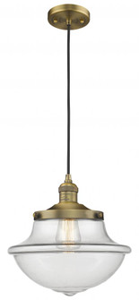 Oxford - 1 Light - 12 inch - Brushed Brass - Cord hung - Mini Pendant (3442|201C-BB-G542)