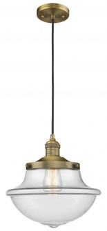 Oxford - 1 Light - 12 inch - Brushed Brass - Cord hung - Mini Pendant (3442|201C-BB-G542-LED)