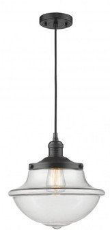 Oxford - 1 Light - 12 inch - Matte Black - Cord hung - Mini Pendant (3442|201C-BK-G542)