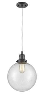 Beacon - 1 Light - 10 inch - Oil Rubbed Bronze - Cord hung - Mini Pendant (3442|201C-OB-G204-10)