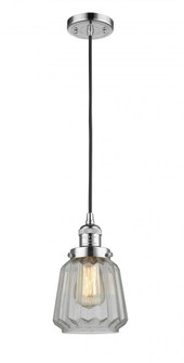 Chatham - 1 Light - 7 inch - Polished Chrome - Cord hung - Mini Pendant (3442|201C-PC-G142-LED)