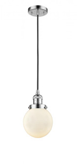 Beacon - 1 Light - 6 inch - Polished Chrome - Cord hung - Mini Pendant (3442|201C-PC-G201-6-LED)