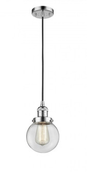 Beacon - 1 Light - 6 inch - Polished Chrome - Cord hung - Mini Pendant (3442|201C-PC-G202-6)