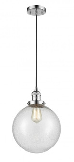 Beacon - 1 Light - 10 inch - Polished Chrome - Cord hung - Mini Pendant (3442|201C-PC-G204-10-LED)