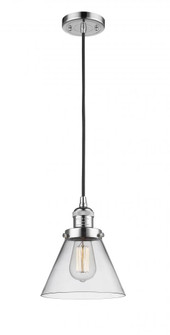 Cone - 1 Light - 8 inch - Polished Chrome - Cord hung - Mini Pendant (3442|201C-PC-G42-LED)