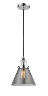 Cone - 1 Light - 8 inch - Polished Chrome - Cord hung - Mini Pendant (3442|201C-PC-G43-LED)