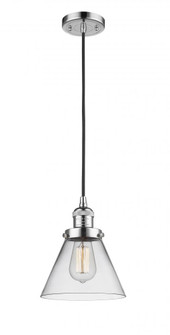 Cone - 1 Light - 8 inch - Polished Chrome - Cord hung - Mini Pendant (3442|201C-PC-G44-LED)