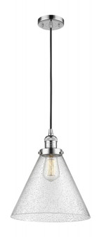Cone - 1 Light - 12 inch - Polished Chrome - Cord hung - Mini Pendant (3442|201C-PC-G44-L-LED)