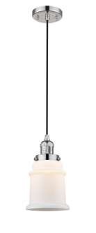 Canton - 1 Light - 6 inch - Polished Nickel - Cord hung - Mini Pendant (3442|201C-PN-G181)