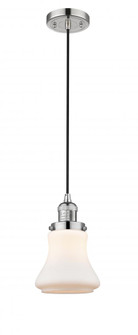 Bellmont - 1 Light - 6 inch - Polished Nickel - Cord hung - Mini Pendant (3442|201C-PN-G191)