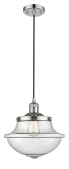 Oxford - 1 Light - 12 inch - Polished Nickel - Cord hung - Mini Pendant (3442|201C-PN-G544)