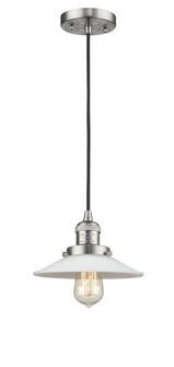 Halophane - 1 Light - 9 inch - Brushed Satin Nickel - Cord hung - Mini Pendant (3442|201C-SN-G1-LED)