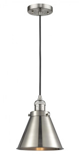 Appalachian - 1 Light - 8 inch - Brushed Satin Nickel - Cord hung - Mini Pendant (3442|201C-SN-M13-SN-LED)