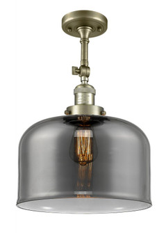 Bell - 1 Light - 12 inch - Antique Brass - Adjustable Semi-Flush Mount (3442|201F-AB-G73-L)