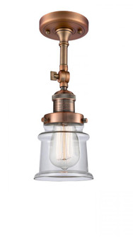 Canton - 1 Light - 5 inch - Antique Copper - Adjustable Semi-Flush Mount (3442|201F-AC-G182S)