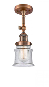 Canton - 1 Light - 5 inch - Antique Copper - Adjustable Semi-Flush Mount (3442|201F-AC-G184S-LED)