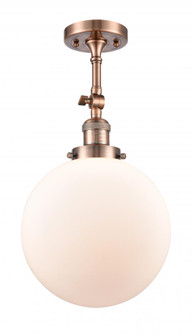 Beacon - 1 Light - 10 inch - Antique Copper - Adjustable Semi-Flush Mount (3442|201F-AC-G201-10-LED)