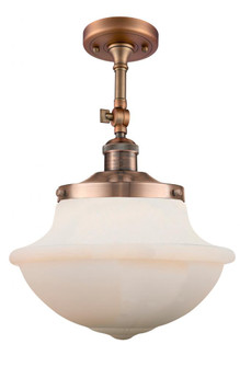 Oxford - 1 Light - 12 inch - Antique Copper - Adjustable Semi-Flush Mount (3442|201F-AC-G541-LED)