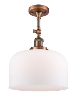 Bell - 1 Light - 12 inch - Antique Copper - Adjustable Semi-Flush Mount (3442|201F-AC-G71-L-LED)