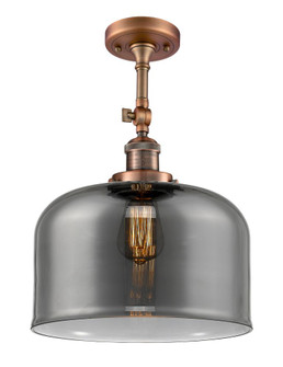 Bell - 1 Light - 12 inch - Antique Copper - Adjustable Semi-Flush Mount (3442|201F-AC-G73-L)