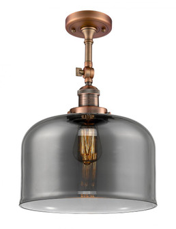 Bell - 1 Light - 12 inch - Antique Copper - Adjustable Semi-Flush Mount (3442|201F-AC-G73-L-LED)