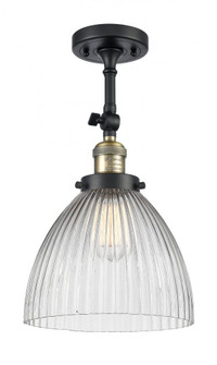 Seneca Falls - 1 Light - 10 inch - Black Antique Brass - Adjustable Semi-Flush Mount (3442|201F-BAB-G222-LED)