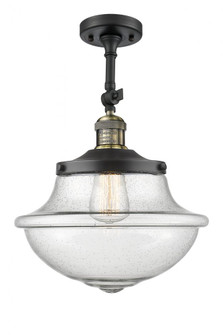 Oxford - 1 Light - 12 inch - Black Antique Brass - Adjustable Semi-Flush Mount (3442|201F-BAB-G544-LED)