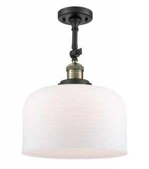 Bell - 1 Light - 12 inch - Black Antique Brass - Adjustable Semi-Flush Mount (3442|201F-BAB-G71-L)