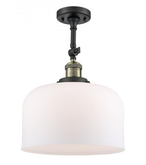 Bell - 1 Light - 12 inch - Black Antique Brass - Adjustable Semi-Flush Mount (3442|201F-BAB-G71-L-LED)