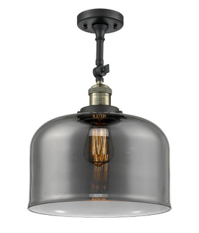 Bell - 1 Light - 12 inch - Black Antique Brass - Adjustable Semi-Flush Mount (3442|201F-BAB-G73-L)