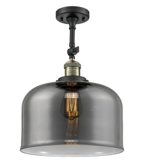 Bell - 1 Light - 12 inch - Black Antique Brass - Adjustable Semi-Flush Mount (3442|201F-BAB-G73-L-LED)