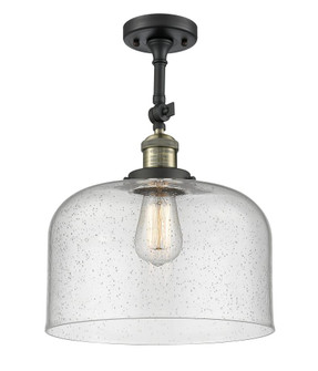 Bell - 1 Light - 12 inch - Black Antique Brass - Adjustable Semi-Flush Mount (3442|201F-BAB-G74-L)