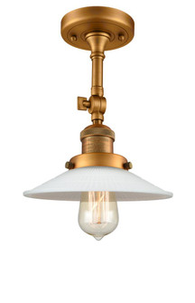 Halophane - 1 Light - 9 inch - Brushed Brass - Adjustable Semi-Flush Mount (3442|201F-BB-G1)