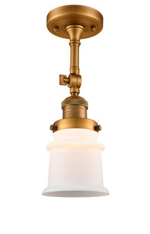 Canton - 1 Light - 5 inch - Brushed Brass - Adjustable Semi-Flush Mount (3442|201F-BB-G181S-LED)