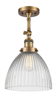 Seneca Falls - 1 Light - 10 inch - Brushed Brass - Adjustable Semi-Flush Mount (3442|201F-BB-G222-LED)