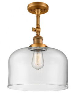 Bell - 1 Light - 12 inch - Brushed Brass - Adjustable Semi-Flush Mount (3442|201F-BB-G72-L-LED)