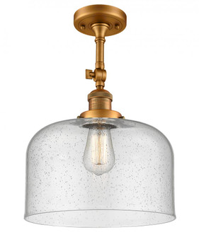 Bell - 1 Light - 12 inch - Brushed Brass - Adjustable Semi-Flush Mount (3442|201F-BB-G74-L-LED)