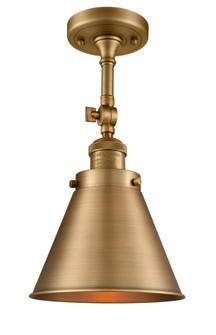 Appalachian - 1 Light - 8 inch - Brushed Brass - Adjustable Semi-Flush Mount (3442|201F-BB-M13-BB-LED)
