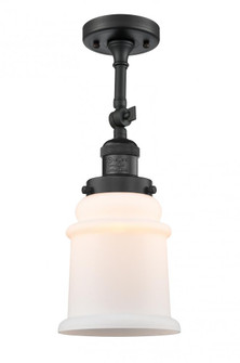 Canton - 1 Light - 6 inch - Matte Black - Adjustable Semi-Flush Mount (3442|201F-BK-G181)